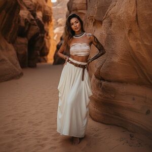 Thaluta maxi skirt ivory